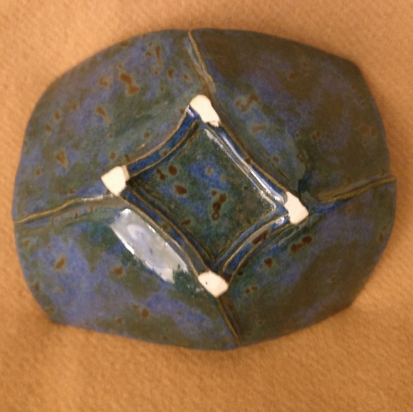 Handmade Ceramic Floral Folded Bowl - Picture 4 of 5